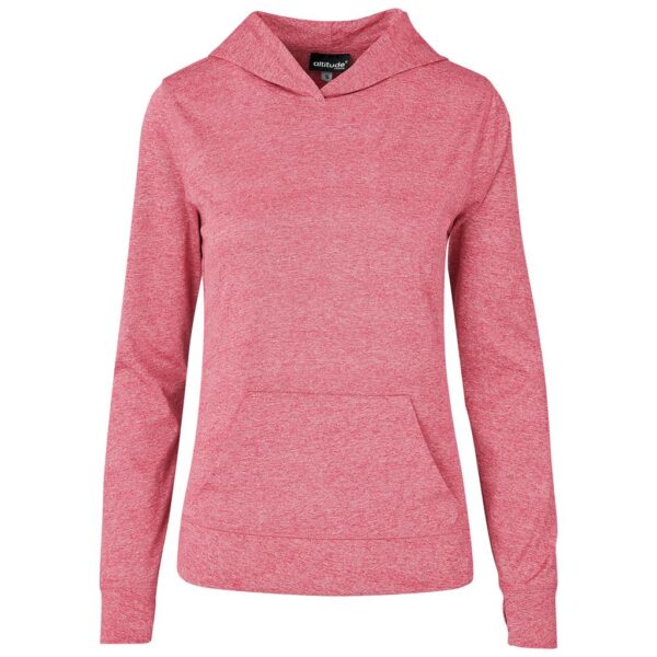 Ladies Fitness Lightweight Hooded Sweater – Red — Ladies Fitness Lightweight Hooded Sweater – Red