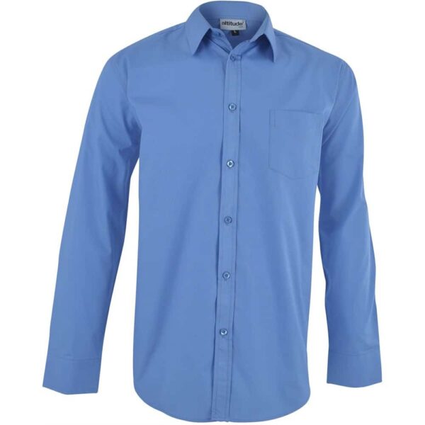 Mens Long Sleeve Haiden Shirt – Light Blue — Mens Long Sleeve Haiden Shirt – Light Blue