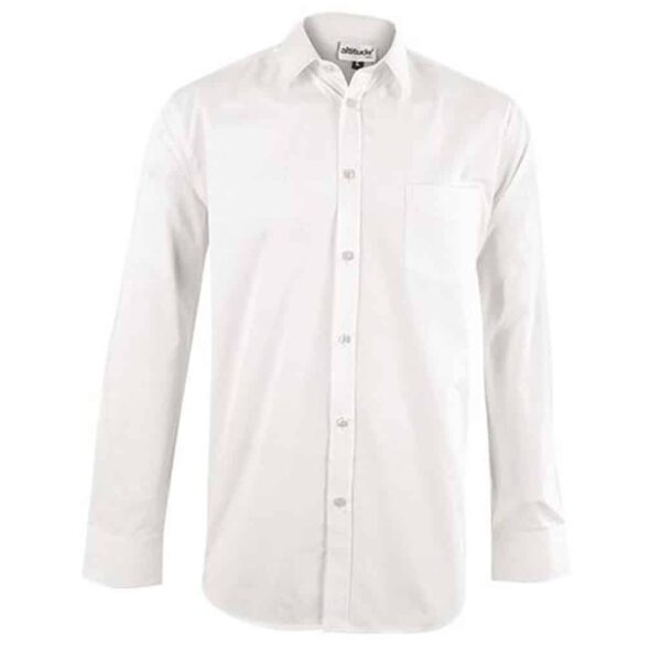 Mens Long Sleeve Haiden Shirt – White — Mens Long Sleeve Haiden Shirt – White