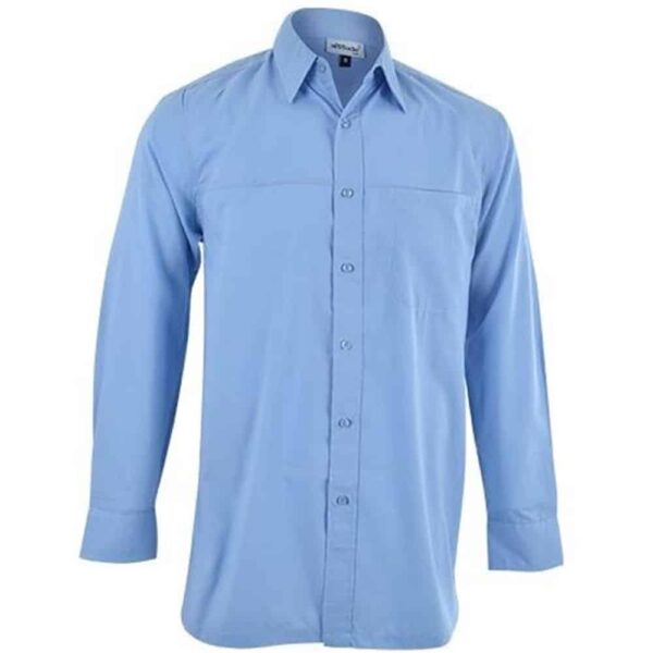Mens Long Sleeve Harry Casual Shirt – Sky Blue — Mens Long Sleeve Harry Casual Shirt – Sky Blue