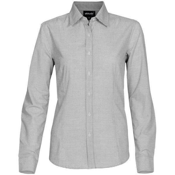 Ladies Long Sleeve Earl Shirt – Grey — Ladies Long Sleeve Earl Shirt – Grey