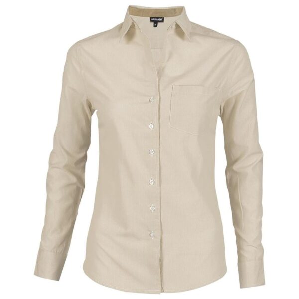 Ladies Long Sleeve Lisbon Shirt – Stone — Ladies Long Sleeve Lisbon Shirt – Stone