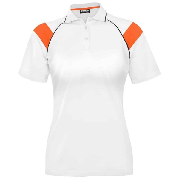 Ladies Score Golf Shirt – Orange — Ladies Score Golf Shirt – Orange