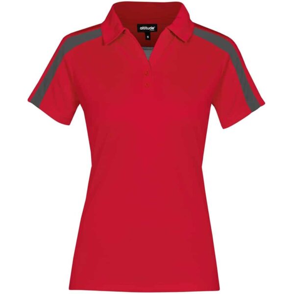 Ladies Nautilus Golf Shirt – Red — Ladies Nautilus Golf Shirt – Red
