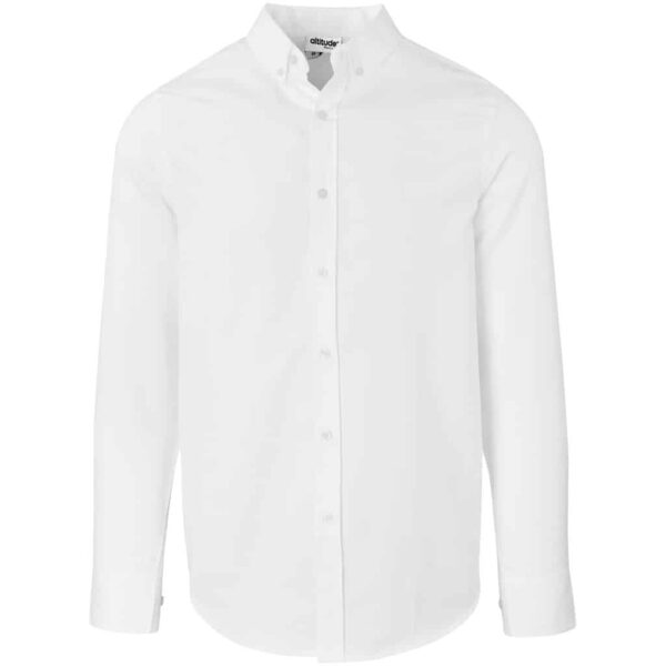 Mens Long Sleeve Nottingham Shirt – White — Mens Long Sleeve Nottingham Shirt – White