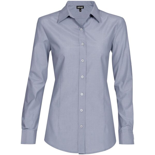 Ladies Long Sleeve Portsmouth Shirt – Navy — Ladies Long Sleeve Portsmouth Shirt – Navy