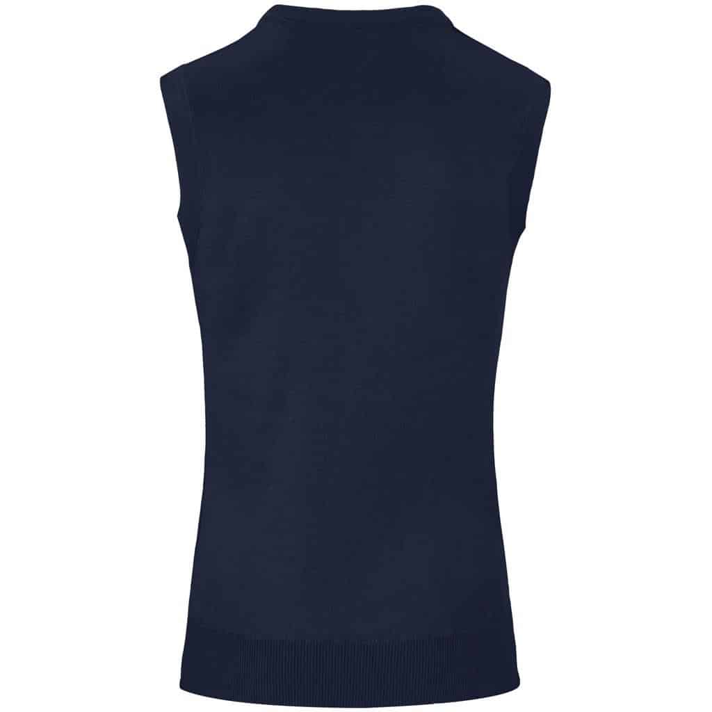 Mens Sleeveless Peru V-Neck Jersey - Navy - Image 2
