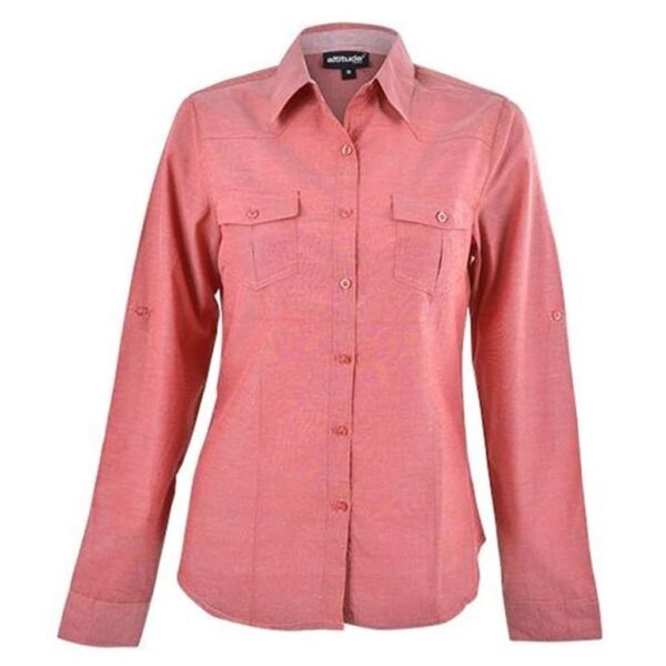 Ladies Long Sleeve Ruby Shirt – Red — Ladies Long Sleeve Ruby Shirt – Red