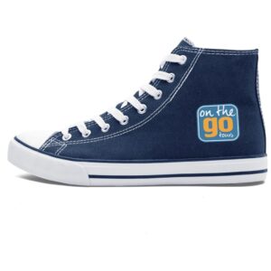 Unisex Retro High Top Canvas Sneaker - Navy - Image 4