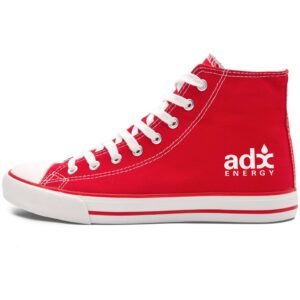 Unisex Retro High Top Canvas Sneaker - Red - Image 2