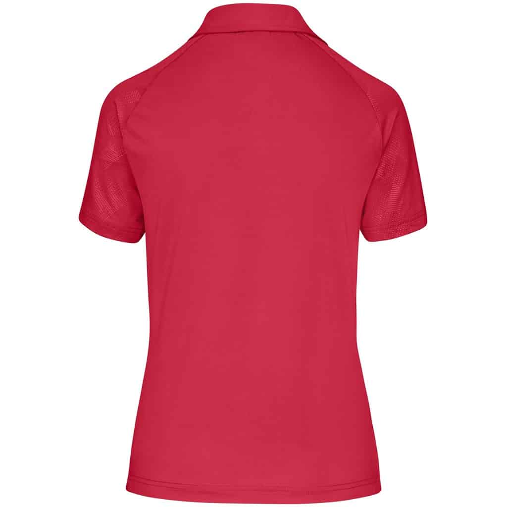 Ladies Santorini Golf Shirt - Red - Image 3