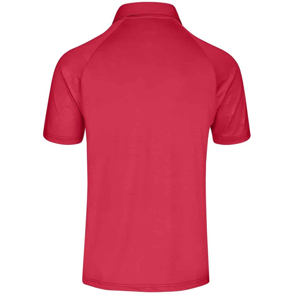 Mens Santorini Golf Shirt - Red - Image 2