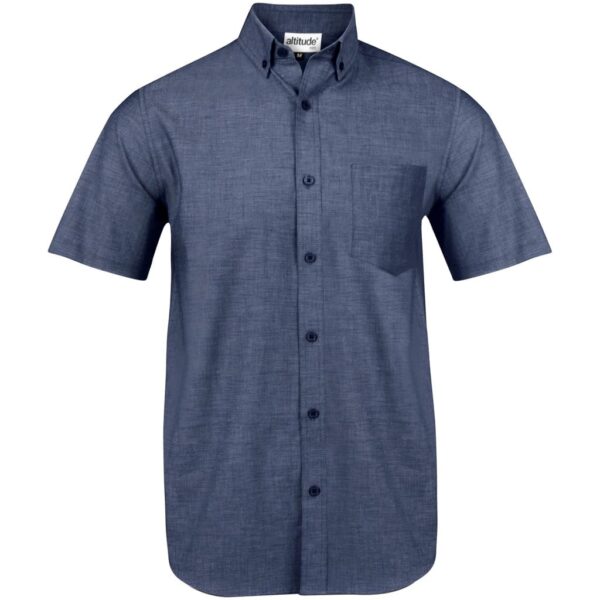Mens Short Sleeve Viscount Shirt – Navy — Mens Short Sleeve Viscount Shirt – Navy