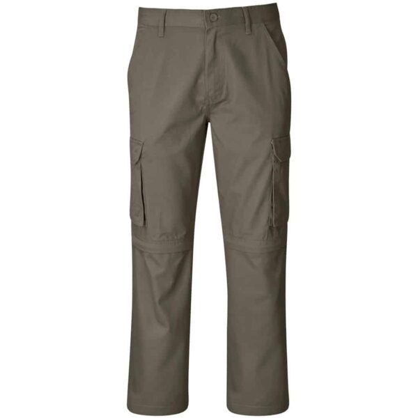 Mens Cargo Zip Off Pants – Khaki — Mens Cargo Zip Off Pants – Khaki