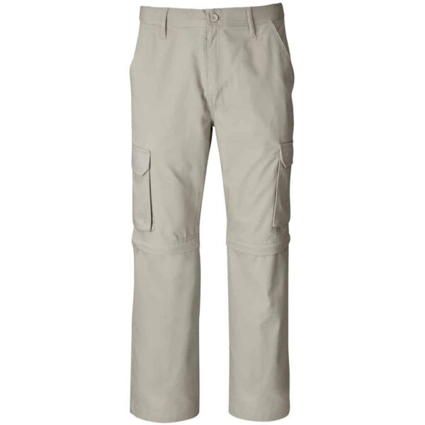 Mens Cargo Zip Off Pants – Stone — Mens Cargo Zip Off Pants – Stone
