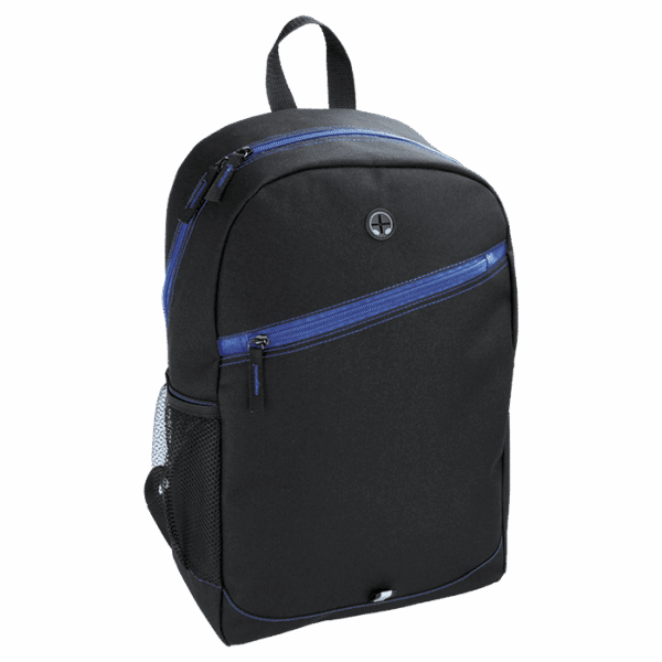 Backpack With Contrast Colour Diagonal Zip — Backpack With Contrast Colour Diagonal Zip