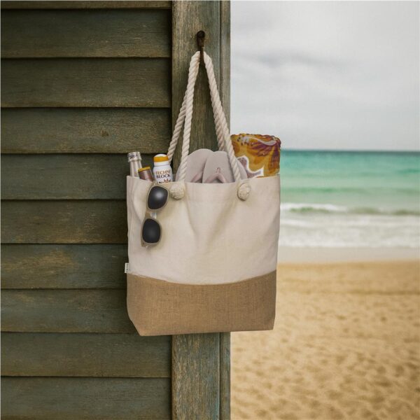 Okiyo Suna Jute & Cotton Beach Bag — Okiyo Suna Jute & Cotton Beach Bag