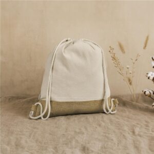 Okiyo Bijin Jute & Cotton Drawstring Bag - Image 4