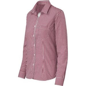 Alternative view of Ladies Long Sleeve Kenton Shirt - Red