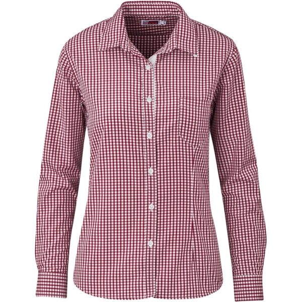 Ladies Long Sleeve Kenton Shirt – Red — Ladies Long Sleeve Kenton Shirt – Red