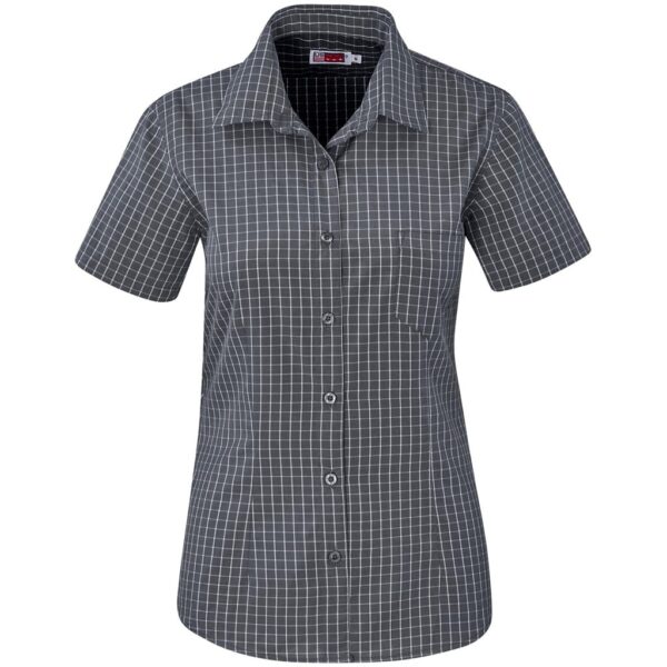 Ladies Short Sleeve Aston Shirt – Grey — Ladies Short Sleeve Aston Shirt – Grey