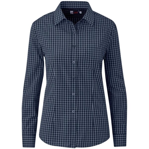 Ladies Long Sleeve Aston Shirt – Navy — Ladies Long Sleeve Aston Shirt – Navy