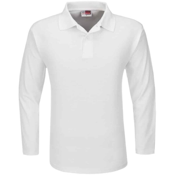 Mens Long Sleeve Boston Golf Shirt – White — Mens Long Sleeve Boston Golf Shirt – White