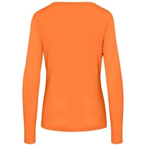 Ladies Long Sleeve Portland T-Shirt - Orange - Image 2