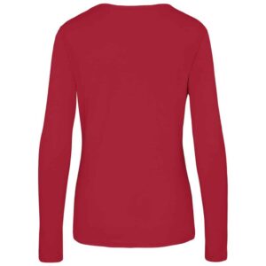 Ladies Long Sleeve Portland T-Shirt - Red - Image 3