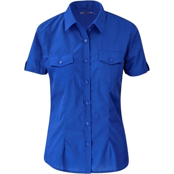 Ladies Short Sleeve Kensington Shirt – Royal Blue — Ladies Short Sleeve Kensington Shirt – Royal Blue