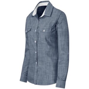 Alternative view of Ladies Long Sleeve Windsor Shirt - Navy