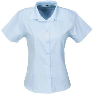 Ladies Short Sleeve Milano Shirt - Light Blue