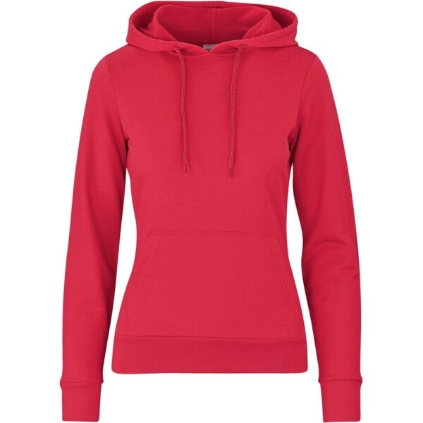 Ladies Omega Hooded Sweater – Red — Ladies Omega Hooded Sweater – Red