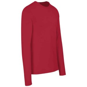 Mens Long Sleeve Portland T-Shirt - Red - Image 2