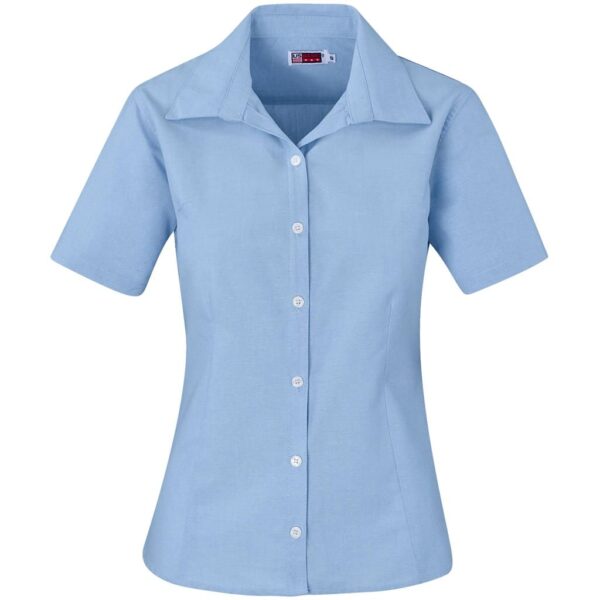 Ladies Short Sleeve Aspen Shirt – Blue — Ladies Short Sleeve Aspen Shirt – Blue