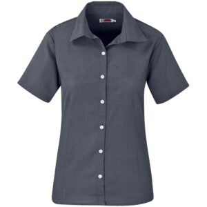 Ladies Short Sleeve Aspen Shirt – Grey — Ladies Short Sleeve Aspen Shirt – Grey