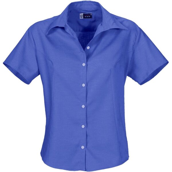 Ladies Short Sleeve Aspen Shirt – New Blue — Ladies Short Sleeve Aspen Shirt – New Blue