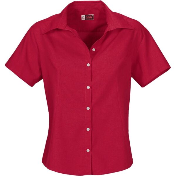 Ladies Short Sleeve Aspen Shirt – Red — Ladies Short Sleeve Aspen Shirt – Red