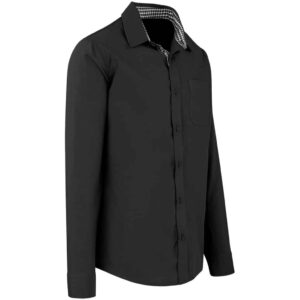 Alternative view of Mens Long Sleeve Warrington Shirt - Black