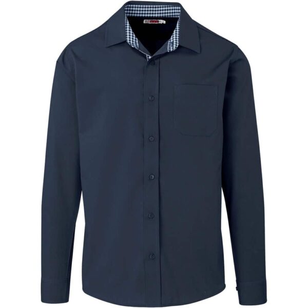 Mens Long Sleeve Warrington Shirt – Navy — Mens Long Sleeve Warrington Shirt – Navy