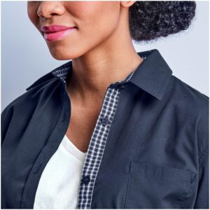 Alternative view of Ladies Long Sleeve Warrington Shirt - Navy