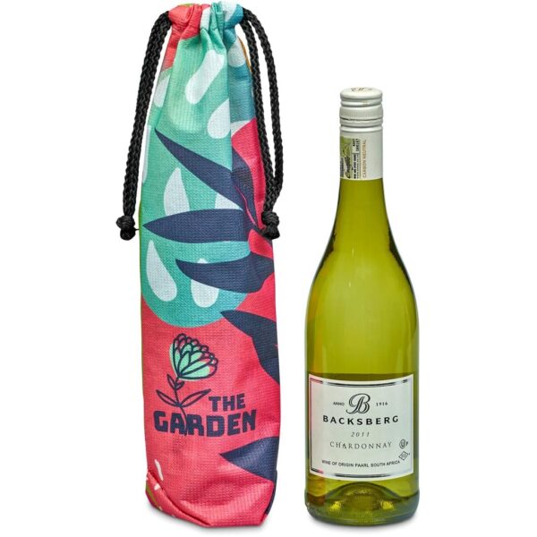 Hoppla Tipsy RPET Wine Bottle Drawcord Bag — Hoppla Tipsy RPET Wine Bottle Drawcord Bag