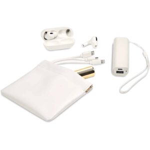 Alternative view of Eva & Elm Plush PU Tech & Accessory Pouch