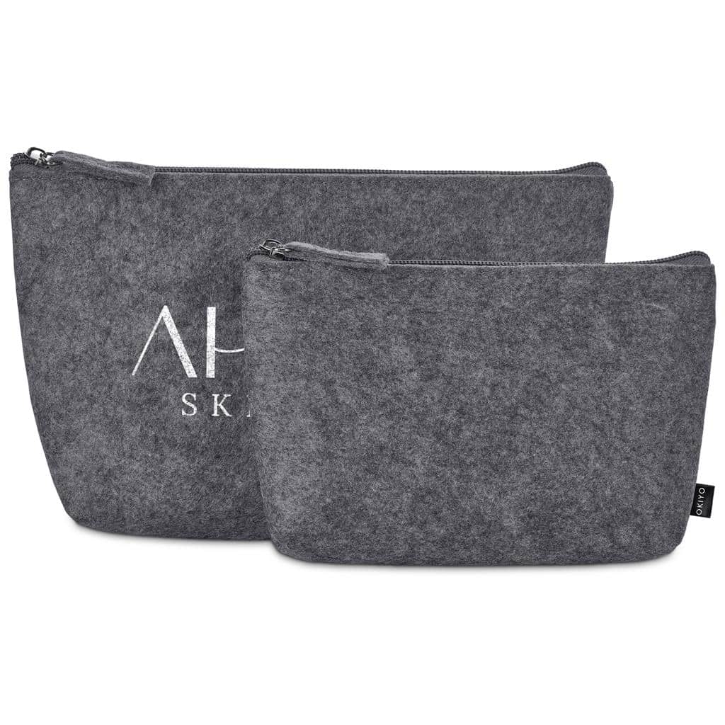 Okiyo Kesho Recycled PET Felt Mini Cosmetic Bag - Image 4