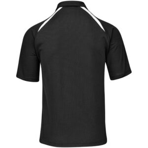 Mens Splice Golf Shirt - Black White - Image 3