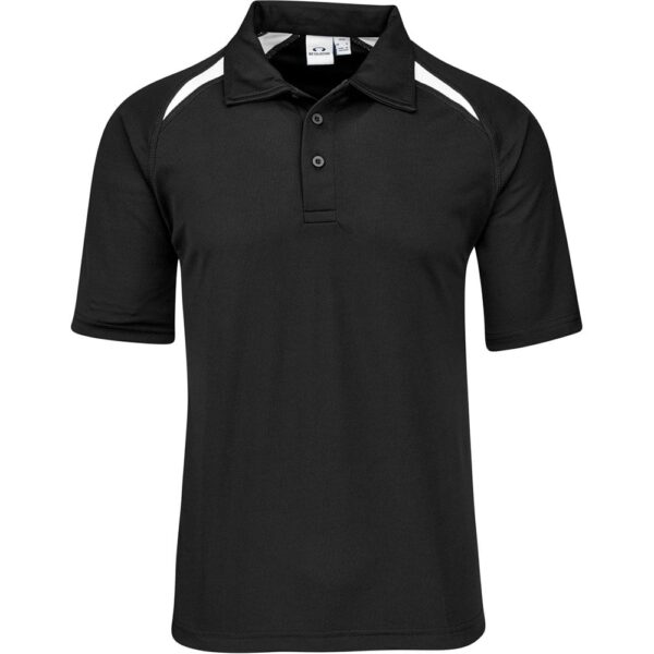 Mens Splice Golf Shirt – Black White — Mens Splice Golf Shirt – Black White