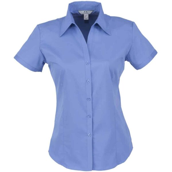 Ladies Short Sleeve Metro Shirt – Blue — Ladies Short Sleeve Metro Shirt – Blue