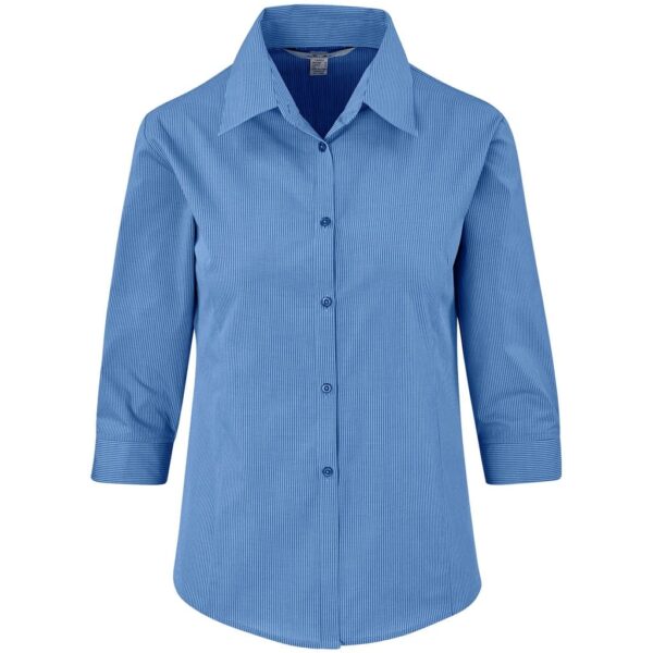 Ladies 3/4 Sleeve Micro Check Shirt — Ladies 3/4 Sleeve Micro Check Shirt