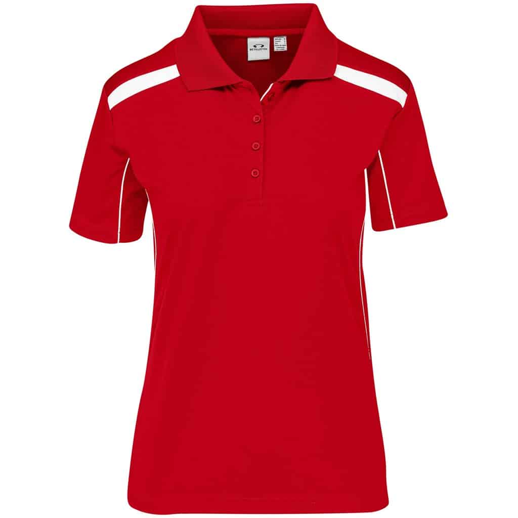 Ladies United Golf Shirt - Red - Image 3