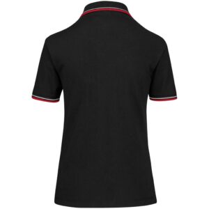 Alternative view of Ladies Cambridge Golf Shirt - Black Red